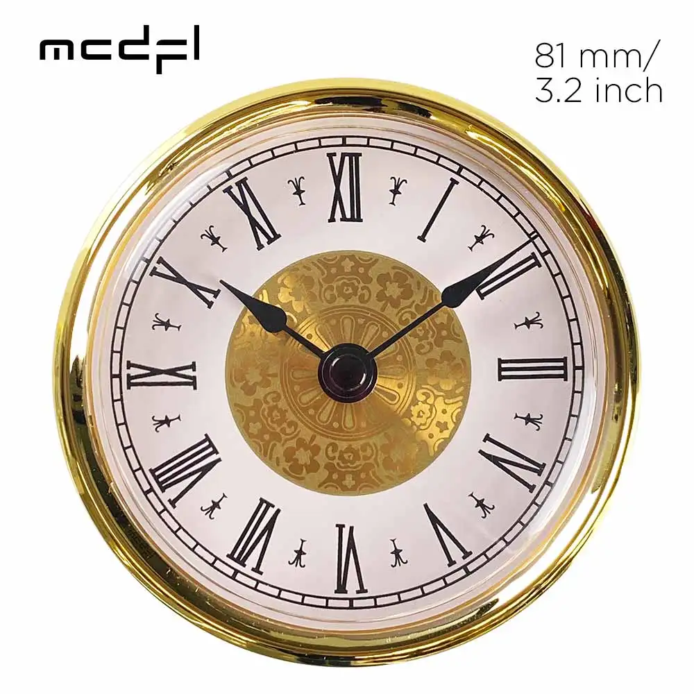 MCDFLWallClockInsertSmallGrandmotherPartsVintageCrystalClocks