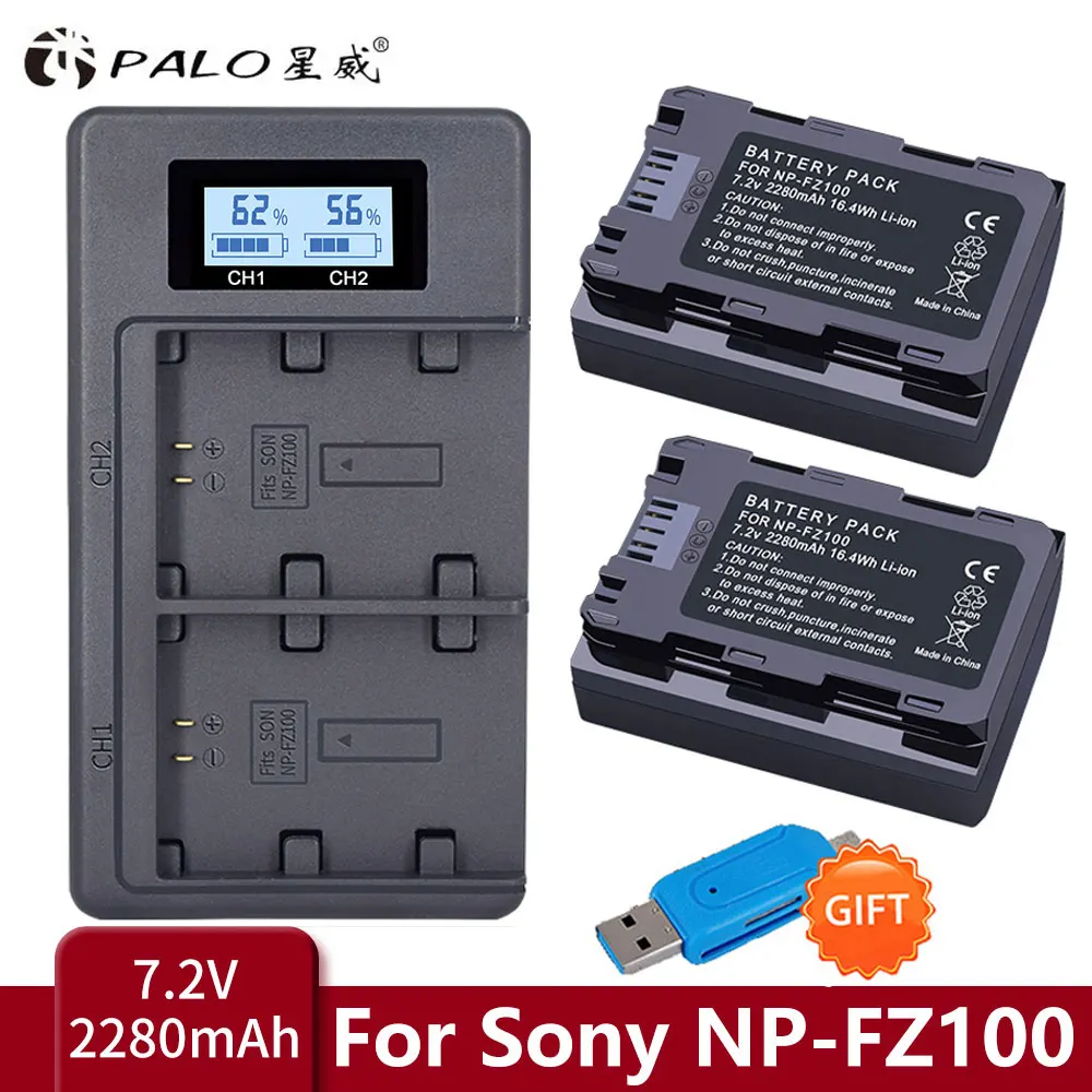 Battery PALO NP-FZ100 NPFZ100 NP FZ100 Sony a9 A9M2 a7R III a7c a7iv III ILCE-9 A6600 A7m3 A7R3 a7s3 A7R4 A7M4 BC-QZ1