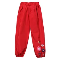 Baby Girls Fashion Children Long Pants Toddler Boys Waterproof Trousers Flower Printed Kids Casual Pants 1 to 4 Years Old 6
