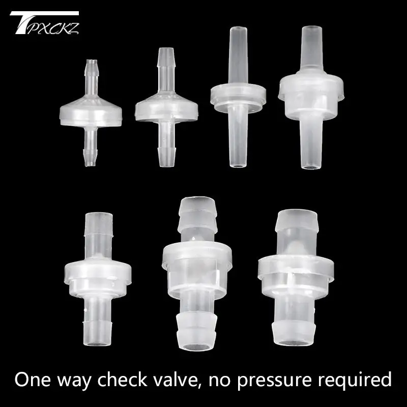 

1pc 3mm 4mm 5mm 6mm 8mm 10mm 12mm Plastic Check Valve One-Way Pagoda Inline Non-Return Gas Liquid Water Fluid Stopper