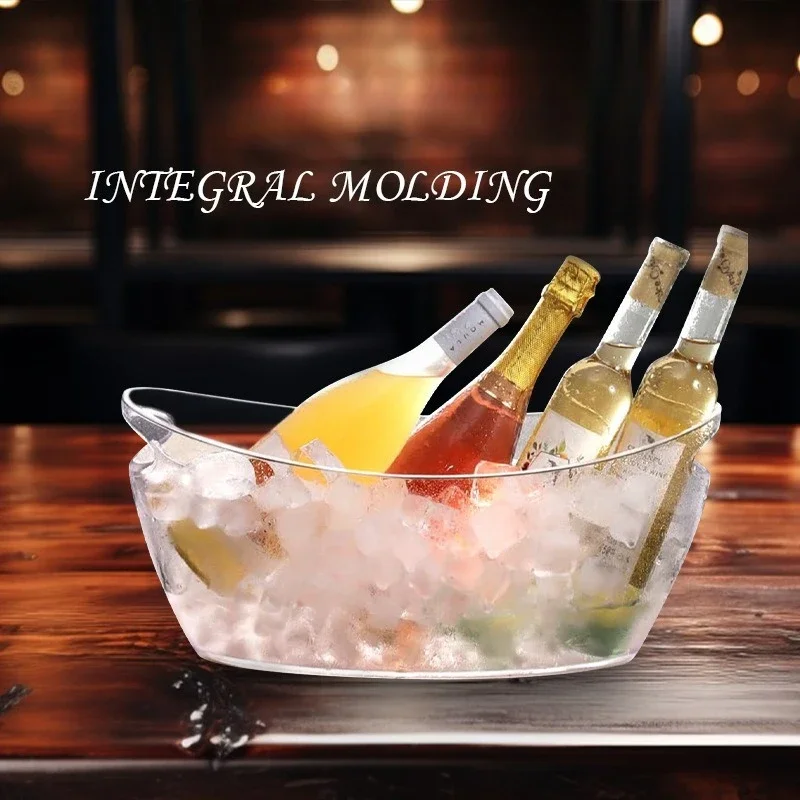Hot 5LTransparent Ice Cube Storage Bucket Beer Wine Bucket Bar Ice Bucket Container Champagne Can Wine Champagne Beer Chiller