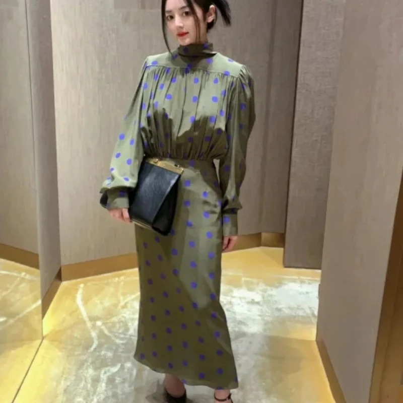 

2023 Spring and Summer New Women's Dress Slim Fit Turtleneck Dress