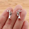 50 Pieces Silver Color Double Sided Trumpet Horn Musical Instrument Charms Pendant For DIY Necklace Making Finding Accessories 5