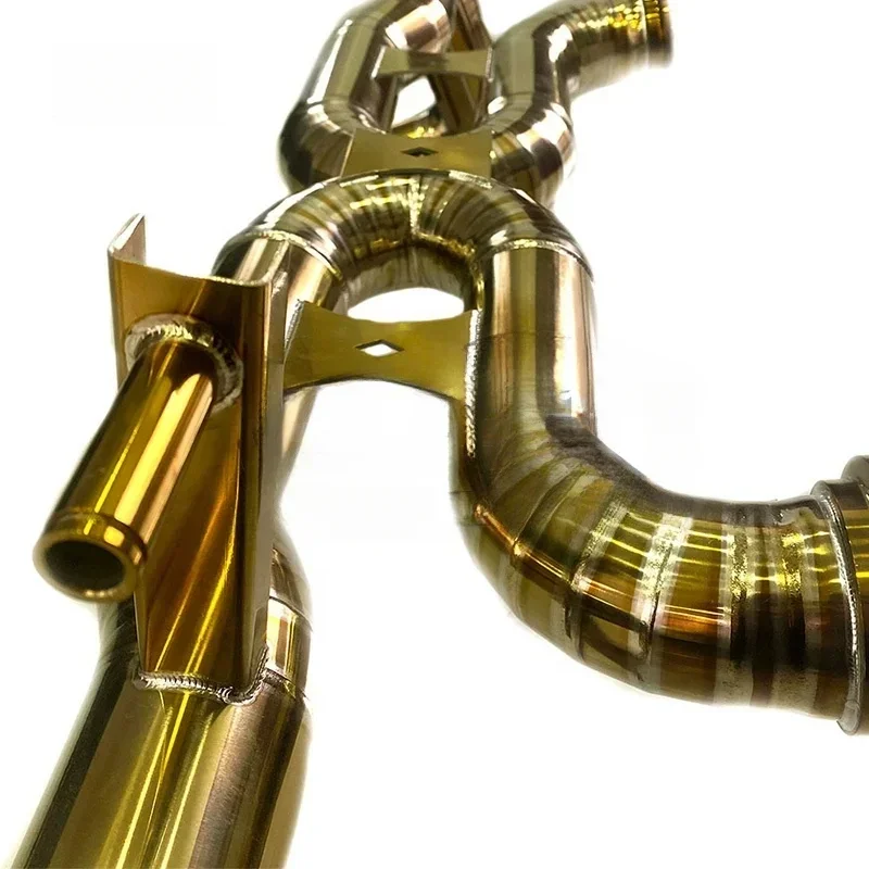 High Flow Titanium Exhaust Pipe para Racing Car, Catback Exhaust Pipe, Lamborghini Huracan 5.2 LP580-2 LP610-4 2014
