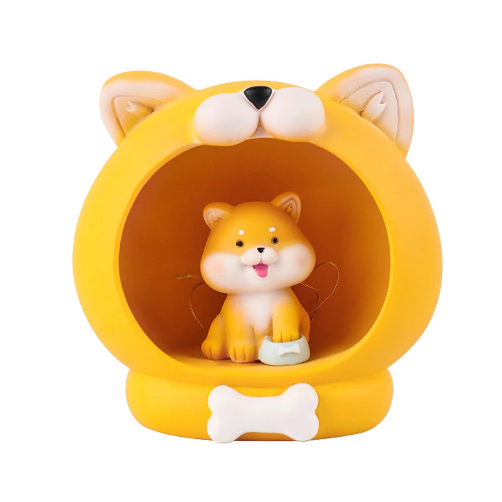 

Night Stand Lamp Shiba Light Desktop Tabletop Bedside Resin Homestay Decorative