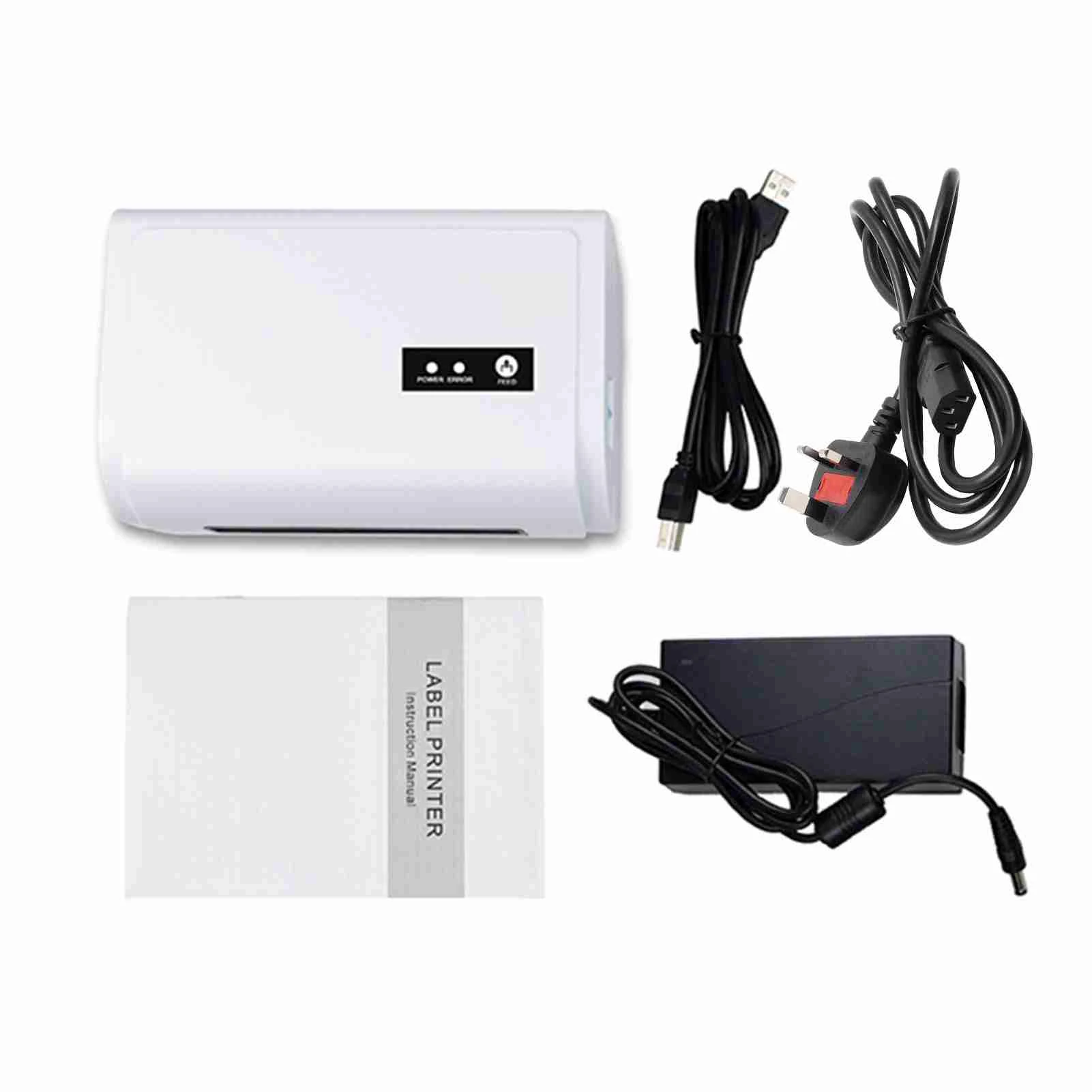 Thermal Label Printer High Speed Shipping Label Printer USB BT Connection Support 40-110mm Paper Width Compatible with Windows