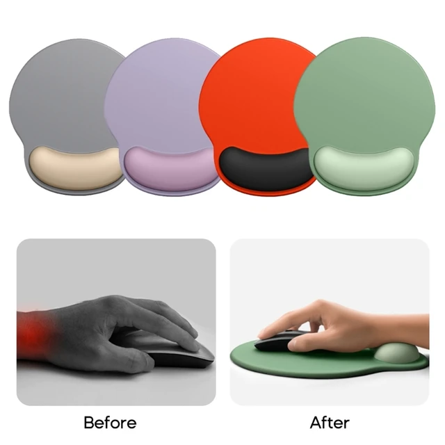 Tapis de souris ergonomique en silicone pour ordinateur de bureau