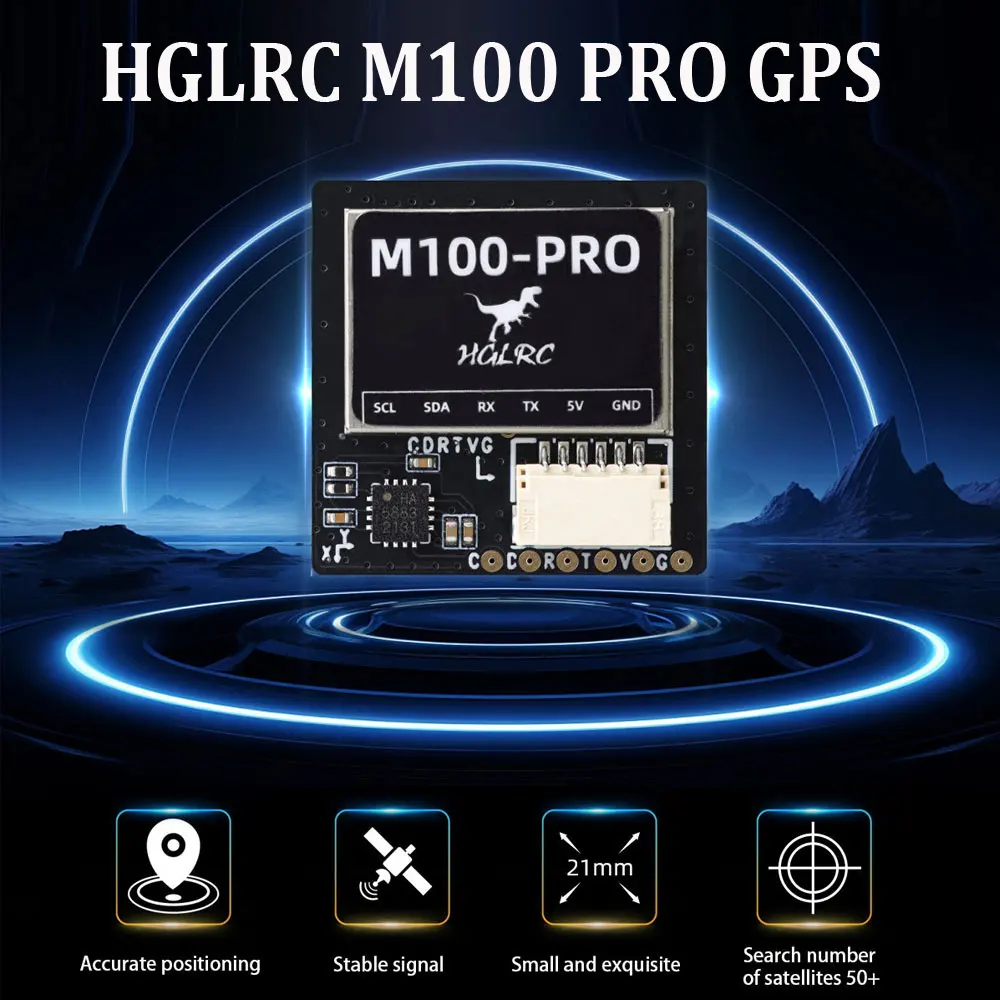 HGLRC M100 PRO GPS Chip B101 10th Generation Protocol Chip QMC5883L Compass for FPV Racing Freestyle Drones thumbnail 2