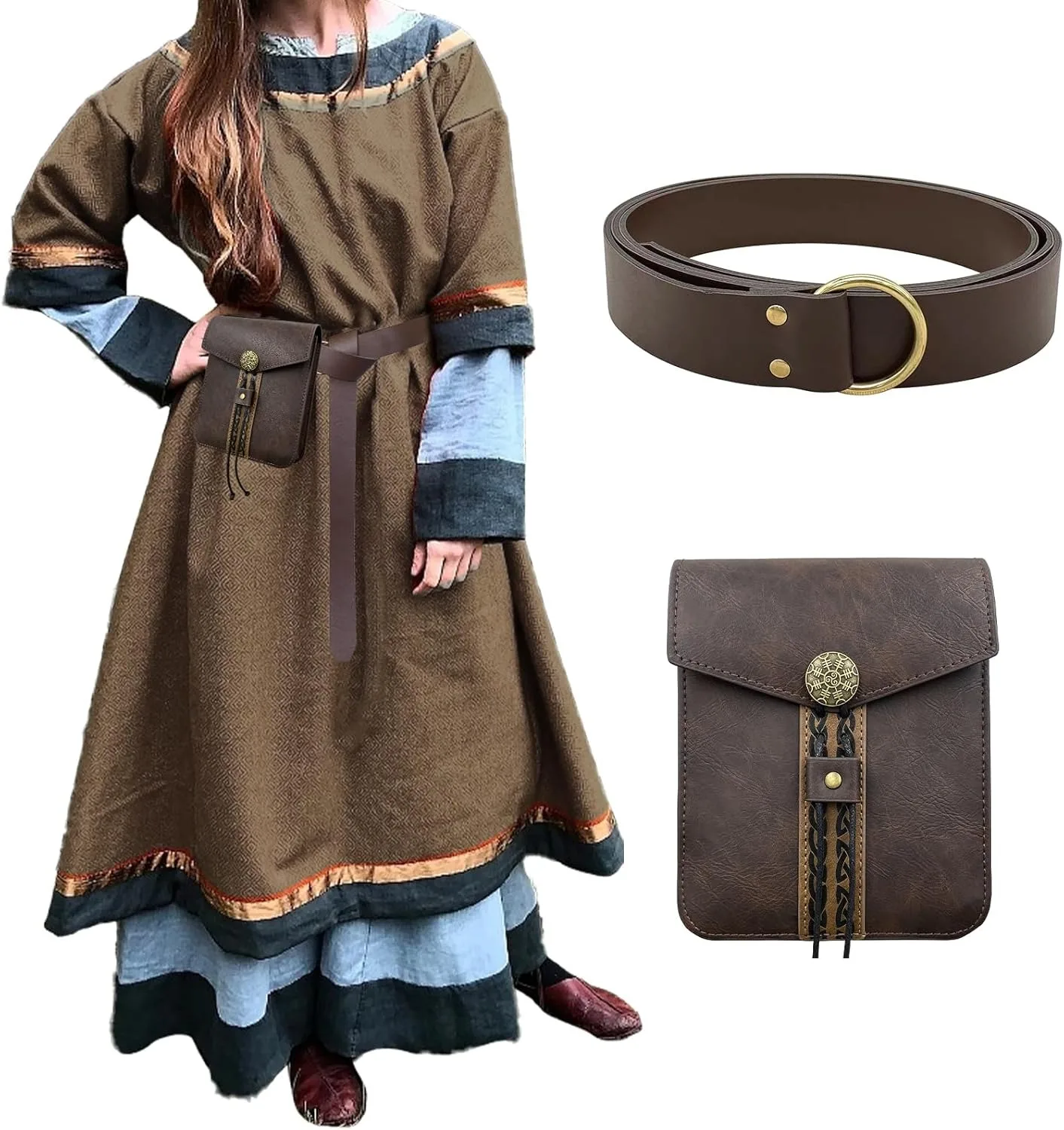 Cinturón metálico con pentagrama, bisutería, cinturón de cadena con pentáculo, estilo gótico punk retro unisex, cinturón pagano Whimsigoth, accesorio de Halloween - España