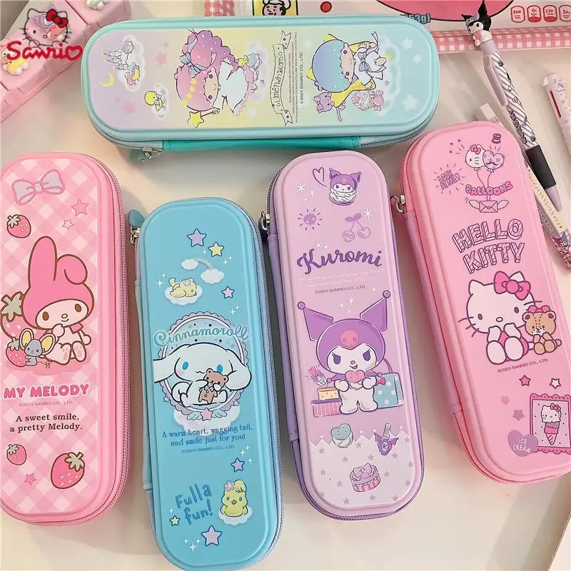 

Cartoon Sanrios Accessories Hello Kitty Cinnamoroll Kuromi My Melody Kawaii Cute Student Pencil Case Stationery Bag Children Gif