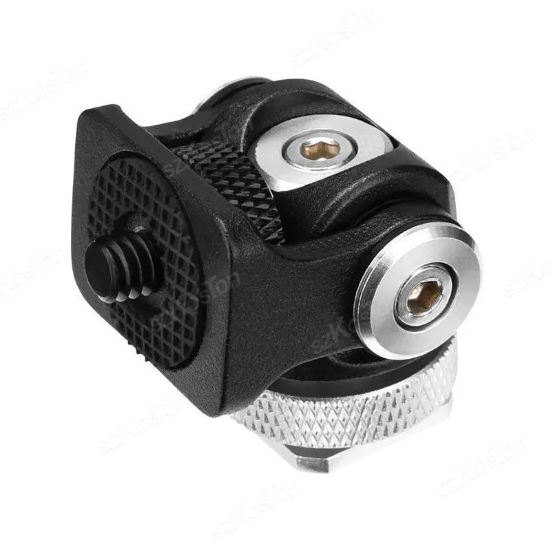 360-Grad-Blitzschuh-Montageadapter, 1/4 Zoll Schraubmontage, Ständer, Mini-Stativ, Kugelkopf für DSLR, Spiegelreflexkamera, Videomontagekamera – Detail 12