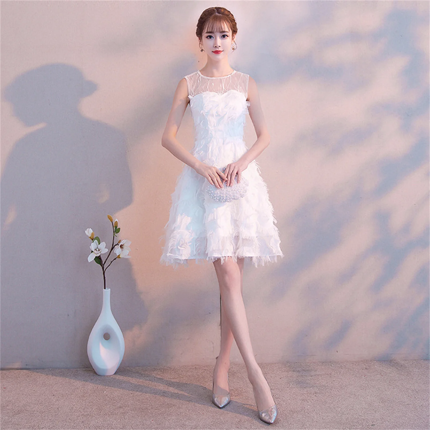 

Dress High Sewing Wedding Dresses for Woman Short Style Temperament Wedding Gowns for Women 2023 Bride Weeding Dress Women2023