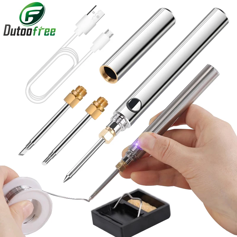 USB Wireless Charging Electric Soldering Iron Solder Iron  15W Fast Charging Lithium Battery Portable Repair Welding Tools 1pc burning line pen for burner battery operated trim burn and melt thread electric soldering iron fast welding crayon