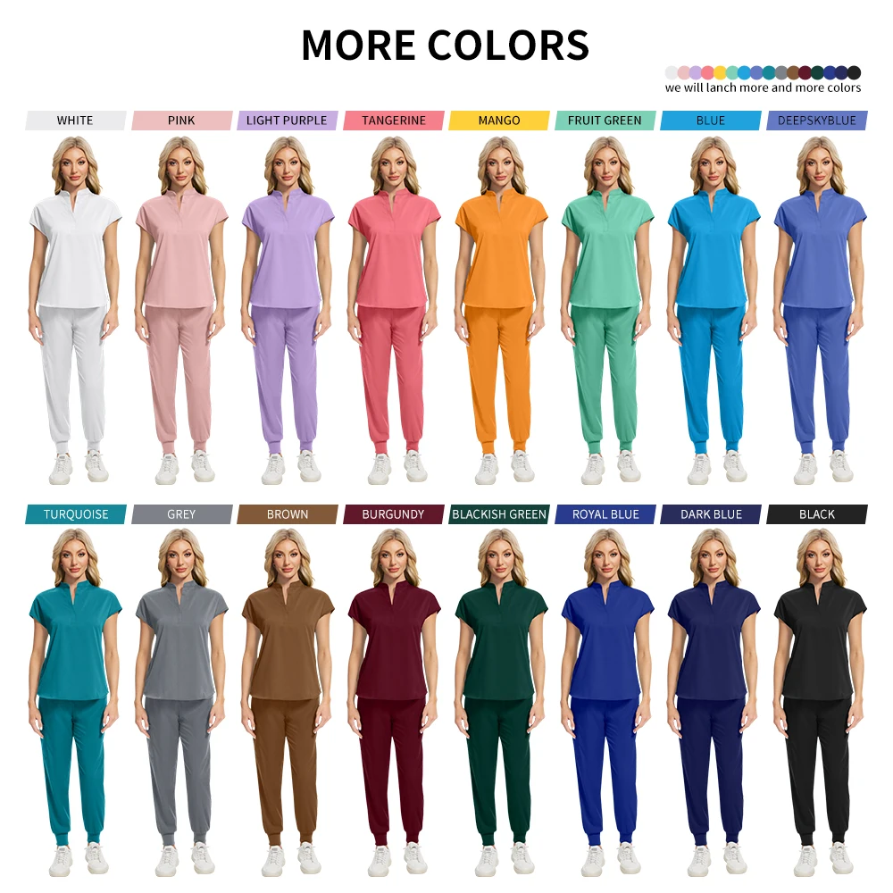 Medical Surgical Uniforms Women Beautician Work Sets Scrubs Uniforms Hot Sale Hospital Nursing Tops and Pants Workwear