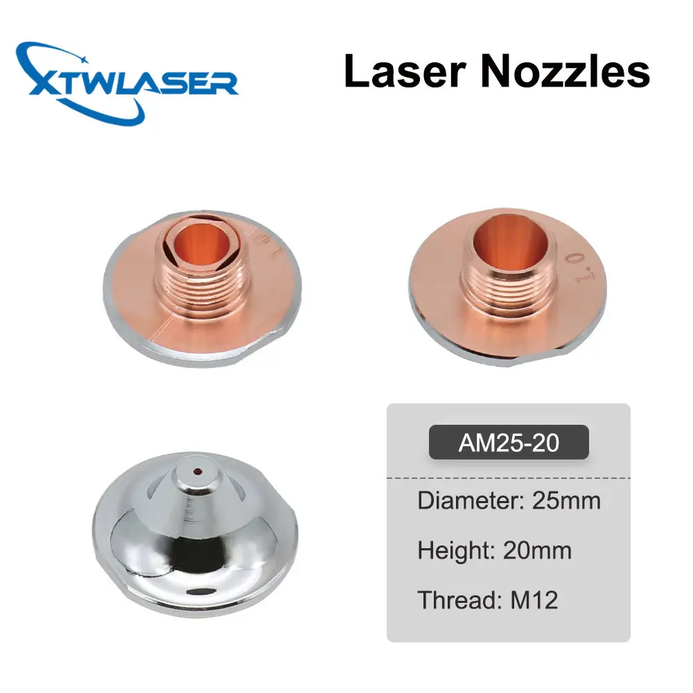 Oem Amada Singolo Strato Doppio Strato Ugelli Dia 25 Millimetri H20 M12 Calibro 0.8-4.0Mm Per Laser In Fibra Testa Di Taglio
