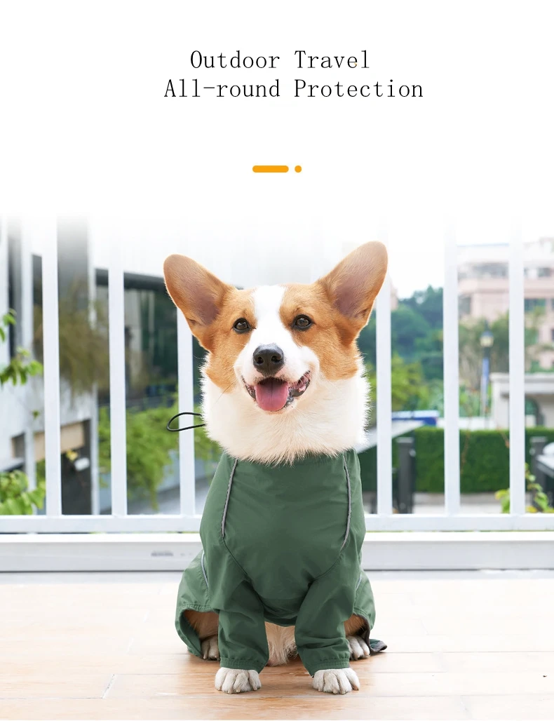 Pet Dog Jacket Reflective Windproof Outdoor Jackets for Small Large Dogs Waterproof Dog Snowsuit Adjustable Back Zipper Pet Rain Coat Supplies