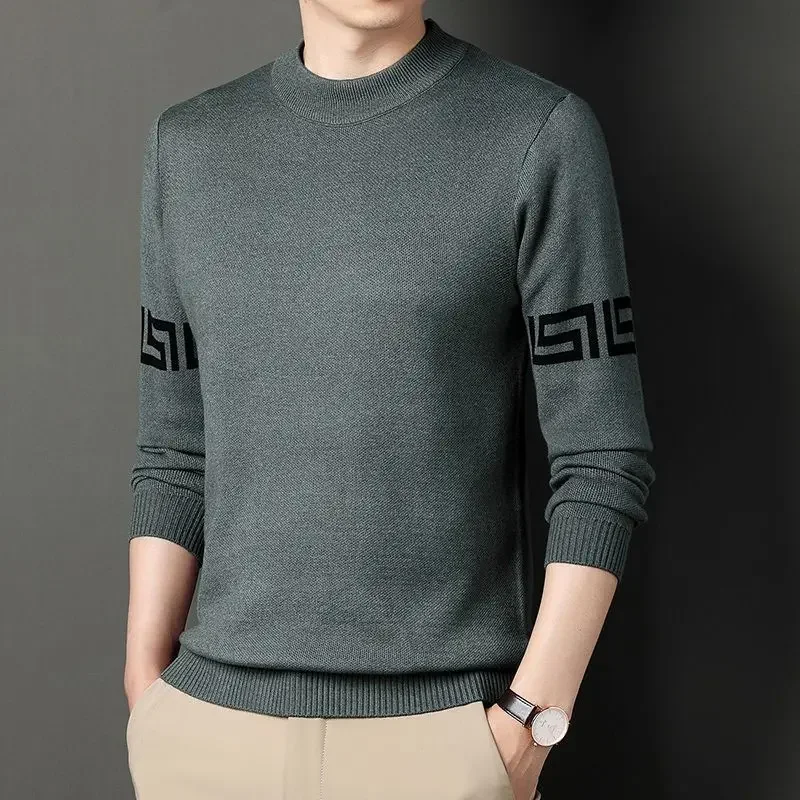 thumbnail image 1 of Sudaderas Slim Fit Tight Tendencias de moda 2024 Hombre Jerseys Capa base Camiseta para hombres Citas Diseñador Casual Venta Ropa Tee, 1 of 5
