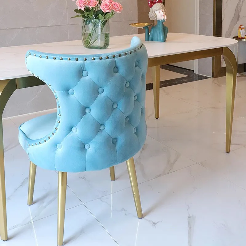 

Красивые обеденные стулья в скандинавском стиле, роскошные винтажные Современные Простые обеденные стулья, модные мягкие стулья, столовая мебель для дома