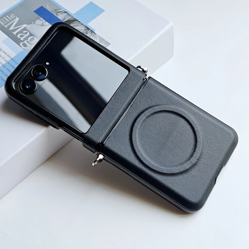 Magnetic PU Leather Ultra-Thin Cover with Side Hook