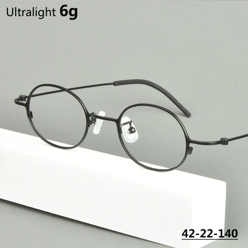 

Handmade Pure Titanium Small Round Glasses Frame Japanese Handmade Men Women Eyeglasses Spectacles Eyewear Ultra-light No Screw