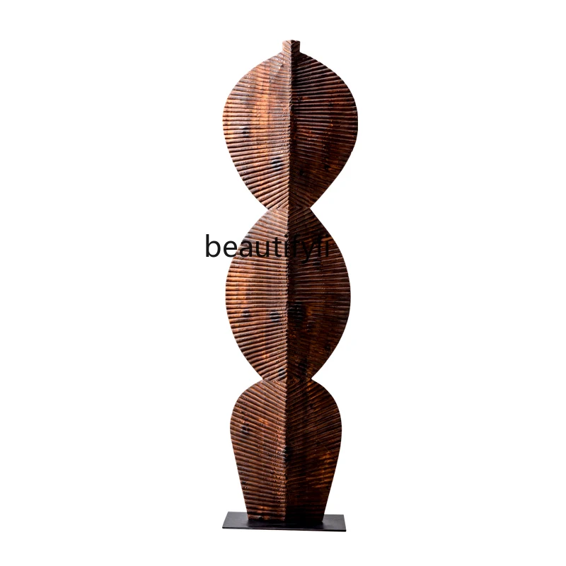 

Wood Carving Crafts Decoration Landing Hotel Lobby Sales Office Hallway Decorations Abstract Sculpture Artwork