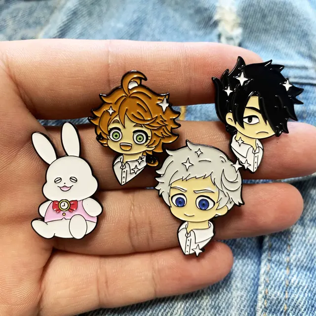 Norman The Promised Neverland Anime Fairy Tale Pin Back Button Badge