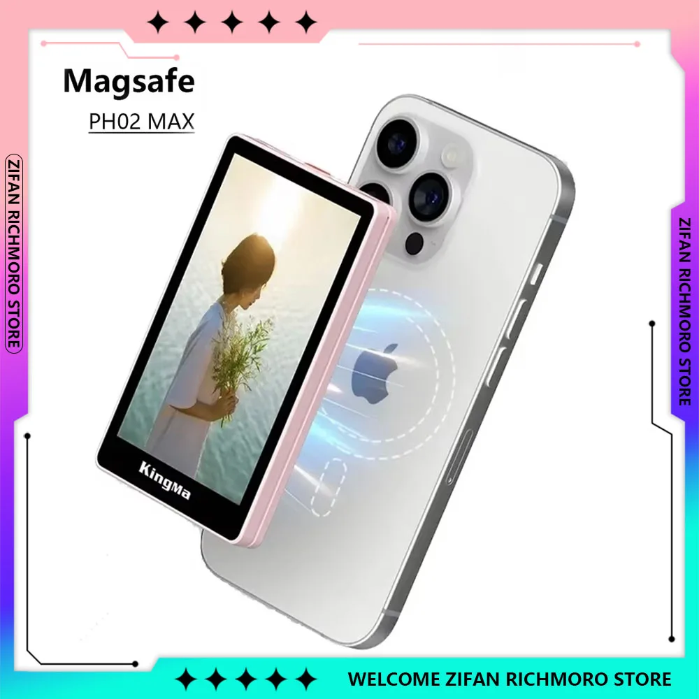 Kingma PH02 Max Display Screen Photo Selfie Stick Live Streaming Vlog Magnetic Selfie IPhone13 14 15 16 Pro MAX Gifts Smartphone Selfie Stick