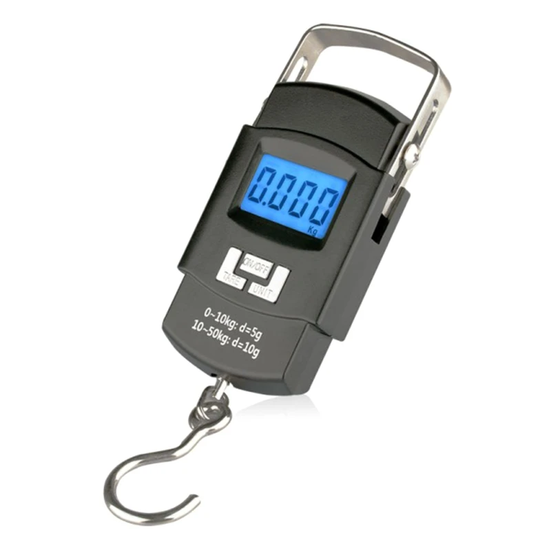 50kg/10g Mini Scale Electronic For Fishing Luggage Travel Weighting Portable Digital Kitchen Scales with Backlit LCD