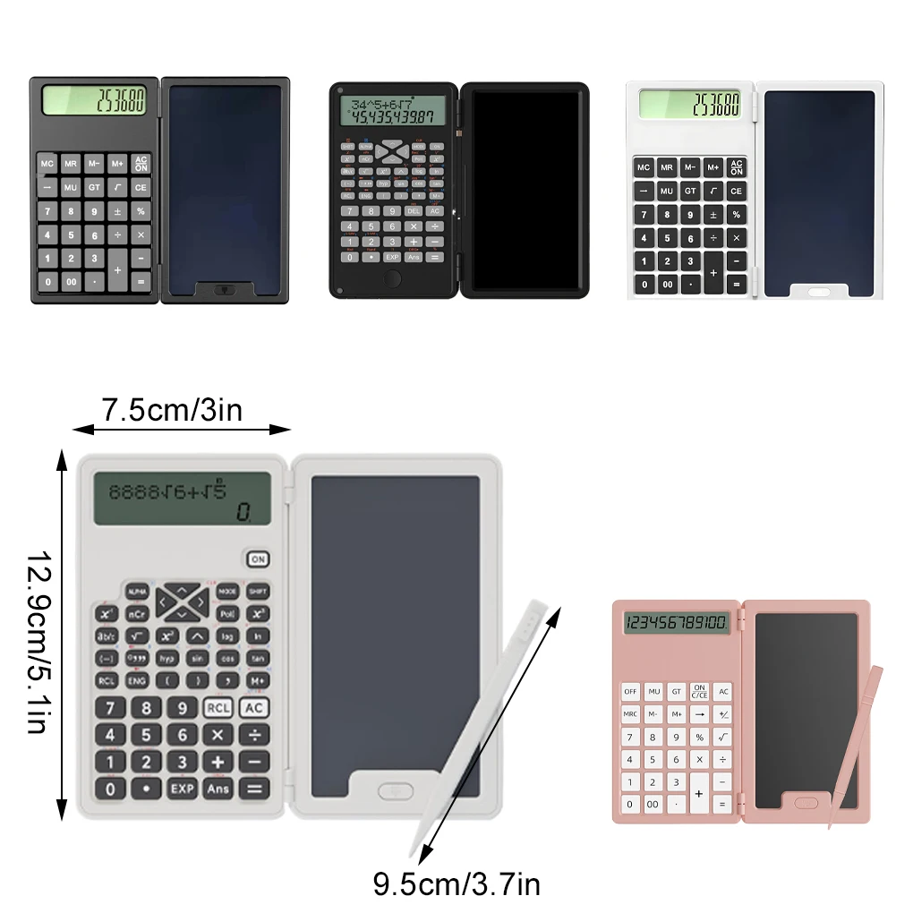 Ufficio Scuola Silenziosa Calcolatrice SISYS Con Lavagna LCD 6'' - 12  Cifre, Doppia Alimentazione, Con Penna E Funzione Blocco Schermo  Calcolatrice 12 Cifre, image size:1020x1020