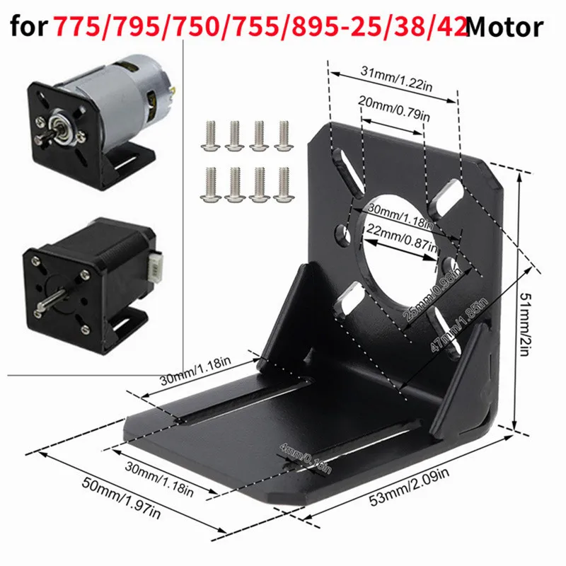 Motor mounting bracket 775 Motor Mount Bracket Universal Fixing Mounting Bracket for 750/755/775/795/895 DC Motors Nema 17 28/35/42 Stepper Motor