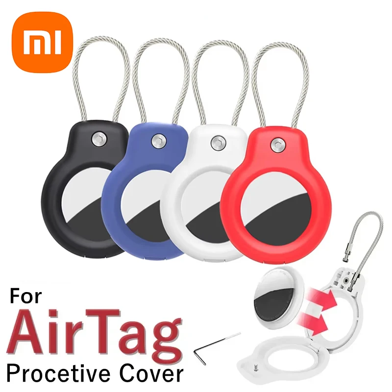 Xiaomi Apple AirTag Holder Tracker GPS Locator Keychain Protector Cover Safety Lock Anti Lost Location Tracker gps tracker gps locator bluetooth gps tracker gps car tracker airtag accessories airtag protective case