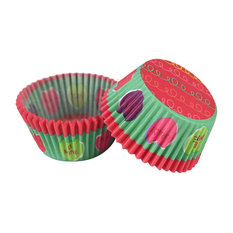 Groen Rood Cupcake Muffinvormpjes