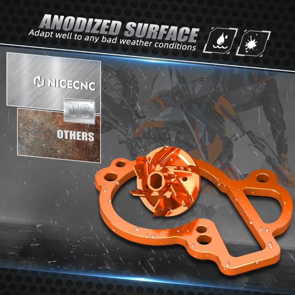 NICECNC für KTM EXCF 450 EXC-F XCFW 450 500 2017–2024 SXF 450 Übergroßes Wasserpumpenlaufrad-Kühler-Set 450 SMR Rallye Factory – Detail 3