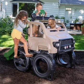 Truck Climber Playset Kids Slide Climbing WallToddlers Ages 2 –5 Years Old Easy Assemble Kids Outdoor Playground for Backyard 3