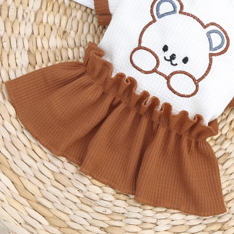Puppy Spring And Summer Clothes Pet Couple Matching Clothing Dog Dress French Bulldog T-Shirt Cute Costume For Small Medium Dogs
