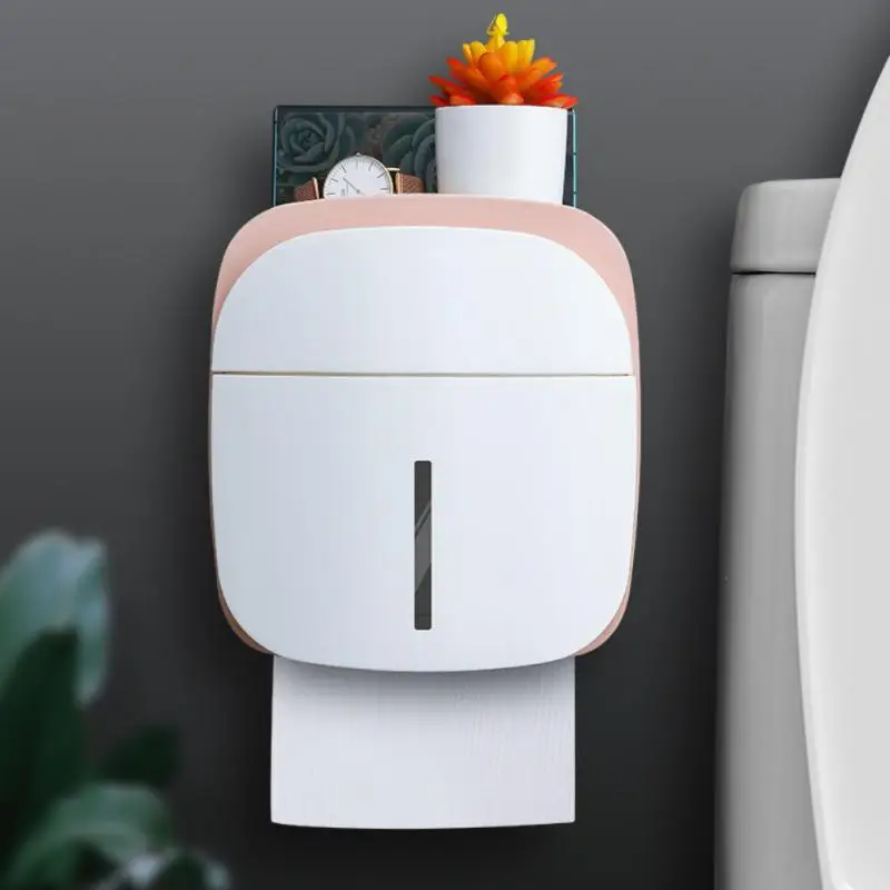 

Wall Mounted Toilet Paper Holder Waterproof Towel Holder Wc Roll Paper Stand Case For Toilet Paper Bathroom Accessories