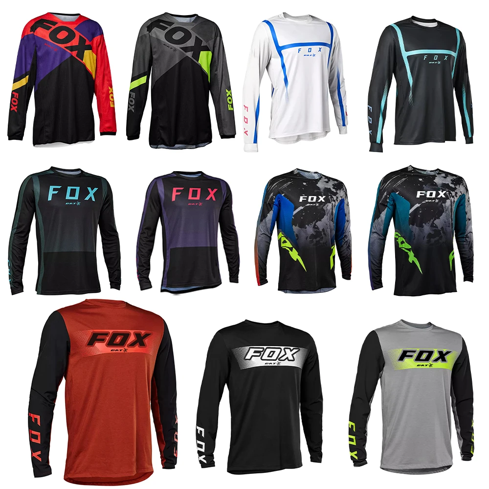 Men's Downhill Jersey Bat Fox Breathable Quick dry Shirt Mountain Bike