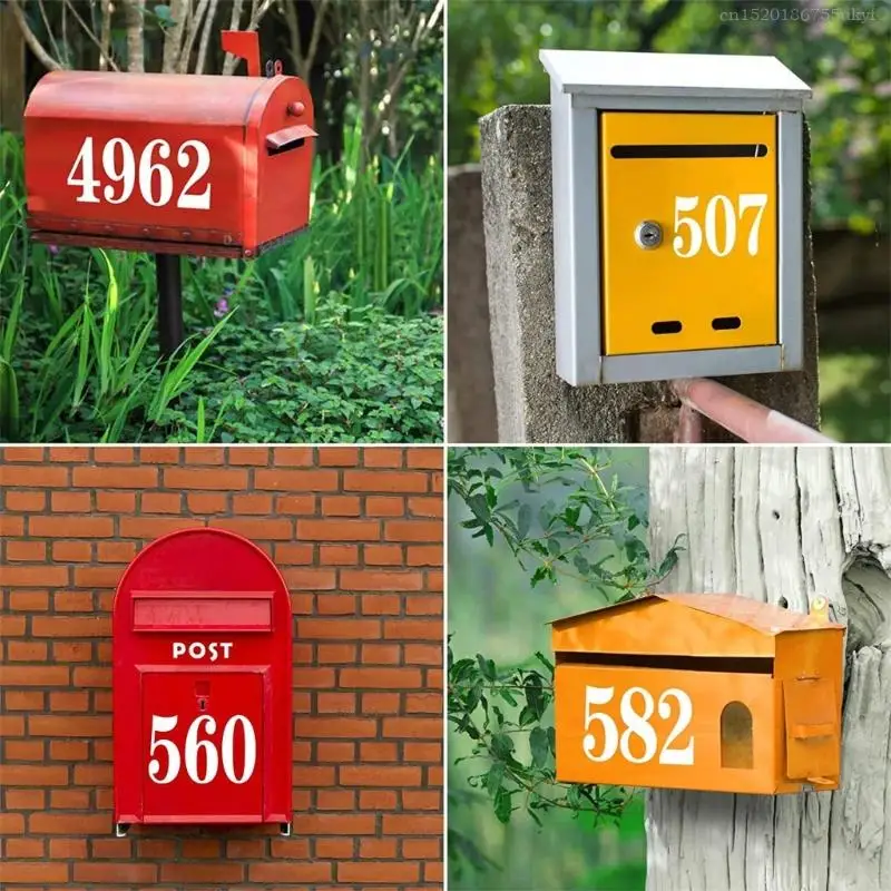 Easy Apply Reflective Number Stickers Easy Apply Reflective Number Stickers Charm for Mailbox and Door Identification