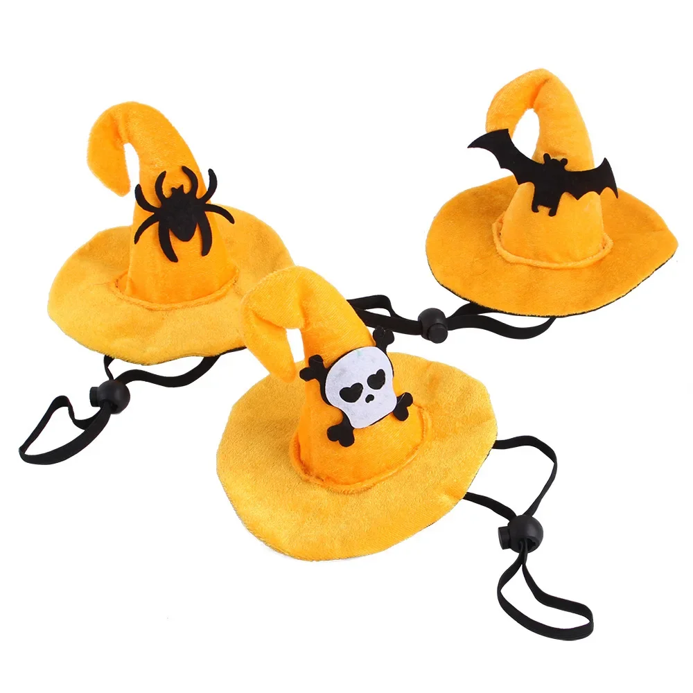 

Pet Halloween Spider Web Witch Pet Hat Elastic Hair Band Pet Supplies Dog Cat Pumpkin Bat Hat Hair Happy Helloween Party