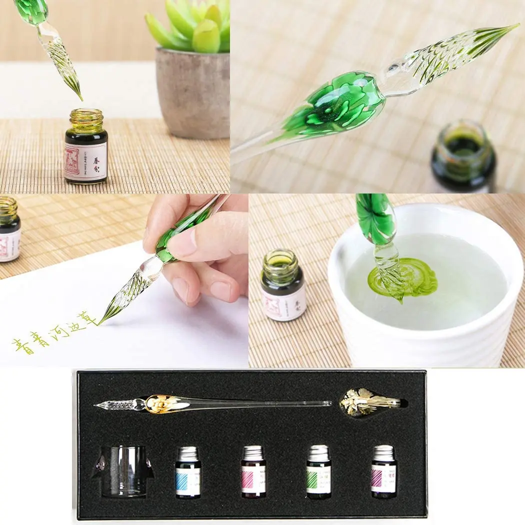 DIYGlassPenGiftPenforFriendsStudentsInlaidGlassPenSetStarry