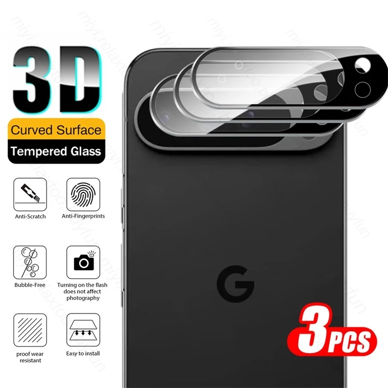 Premium 3D Curved Tempered Glass Camera Protector for Google Pixel - 1 to 3 Pieces