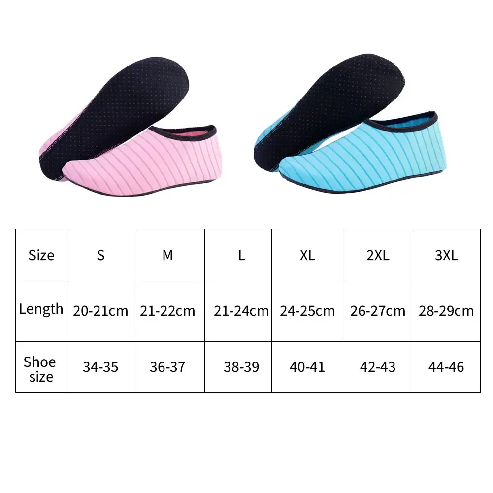 Quick Dry Water Shoes Rubber Sole Diving Shoes Unisex Beach Swimming Diving Socks Non-Slip Seaside Surfing Adult Kids Socks