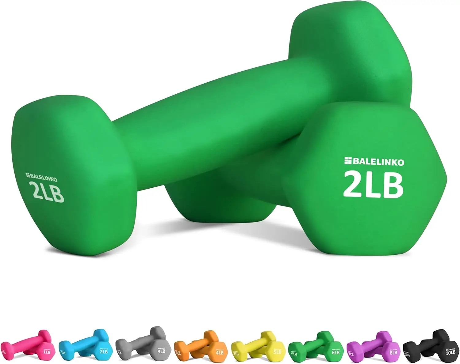 2 LB Dumbbell Pair Home Gym Workouts Strength Training Weight Loss Pilates Weights Yoga Sets Weights for Women, Men, Seniors