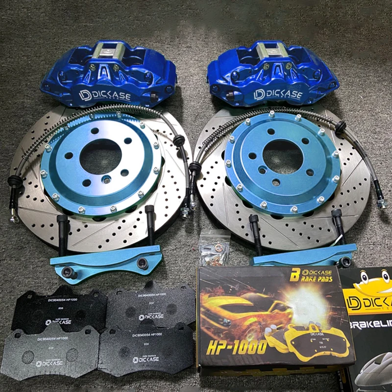 

Dicase upgrade car brake system large brake caliper kit with 355mm 362mm 380mm disc rotors for Lexus lx570, BMW, Audi, Chia