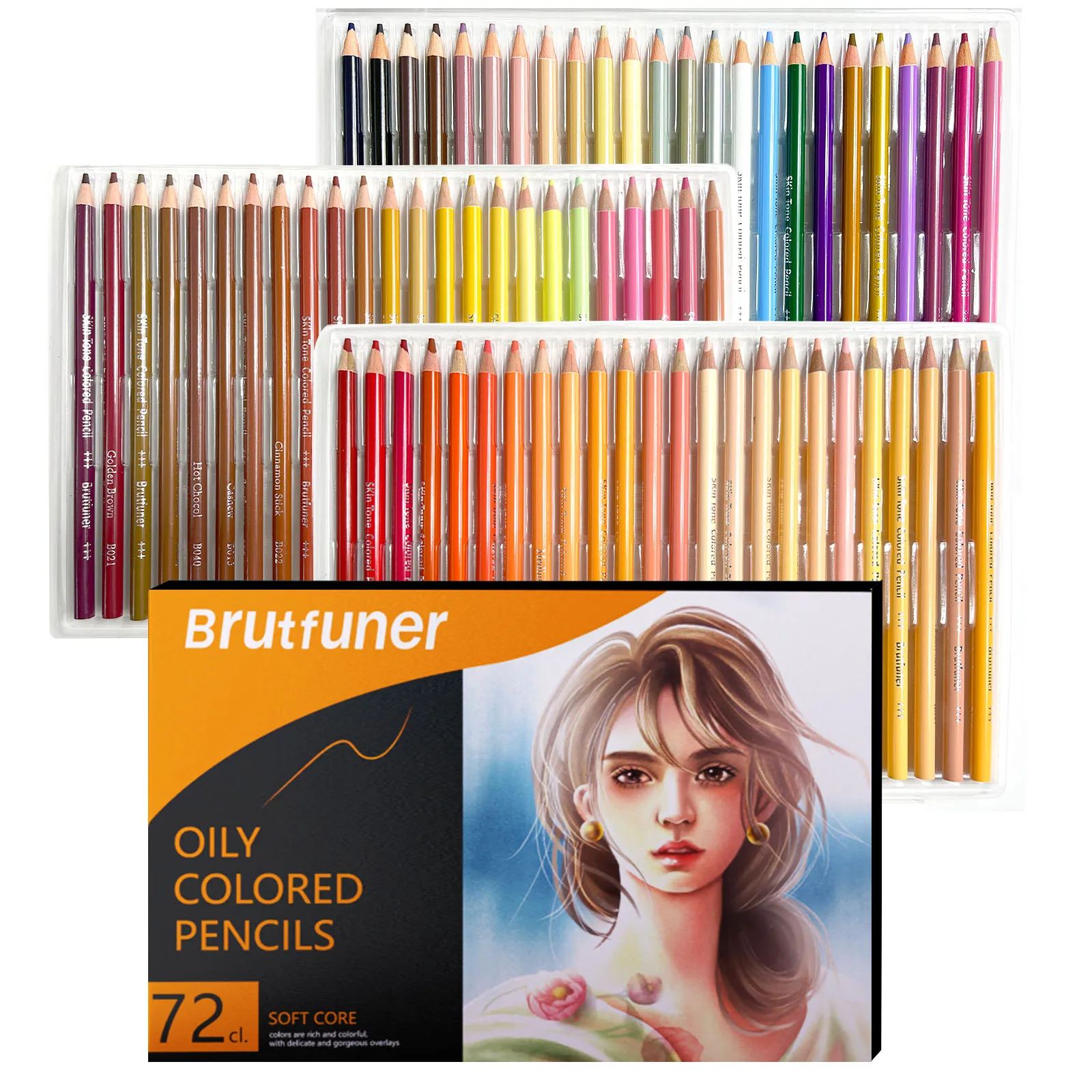 

Brutfuner 26/50/72 Color Skin Color Oily Color Lead Character Portrait Beginner Professional Art Special Color Pencil Drawing