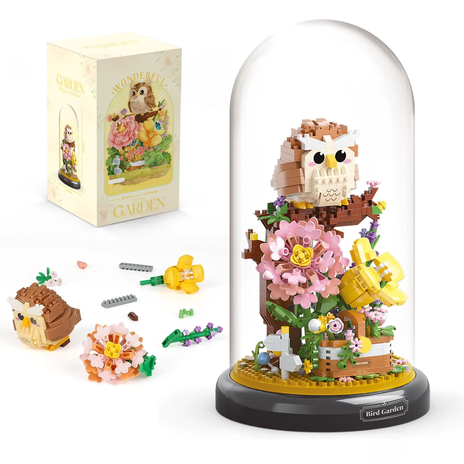 HI-REEKE Sunflower Bee Bouquet Building Block Set, Micro Mini Botanical Building Toy For Women -548 PCS - View #13