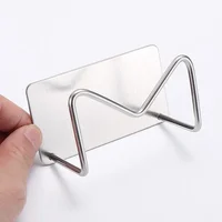 Stainless Steel Sink Sponges Holder Kitchen Self Adhesive Drain Drying Shelf Kitchen Accessories 6