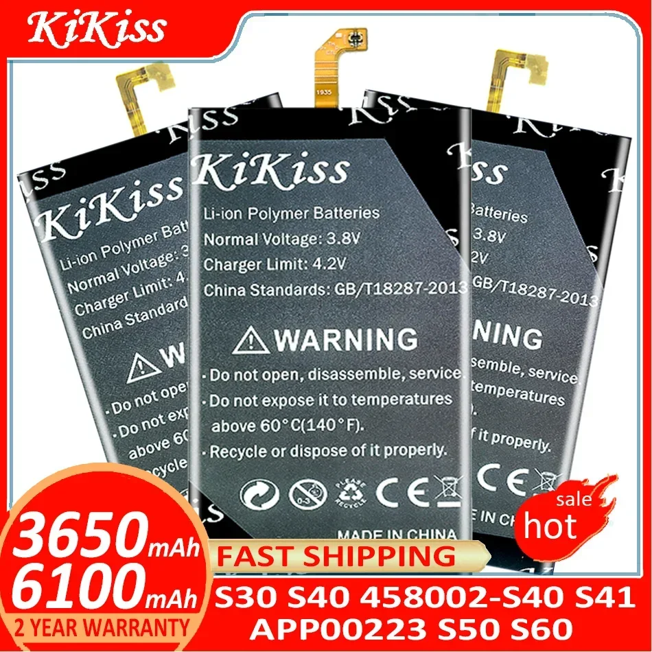 

Аккумулятор KiKiss для Caterpillar CAT S30 S40 458002-S40 S41 APP00223 S50 S60 Batterij + Track NO