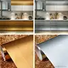Metal Brushed Silver Decorative Wallpaper Peel And Film Stainless Steel Vinyl Waterproof Household Refrigerator Elevator Sticker 2