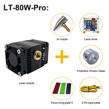  LASER TREE 80W High Power Laser Module with Dual&nbsp;Fans Air Assist Laser Kit CNC TTL Module for Laser Cutting Machine Wood Tools 